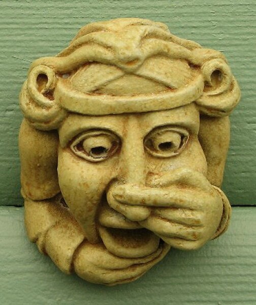Garden Maiden Gargoyle Wall Plaque Statue Replica of Downspout Women